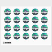 Aurora Borealis - Stickers Enveloppe (Feuille)