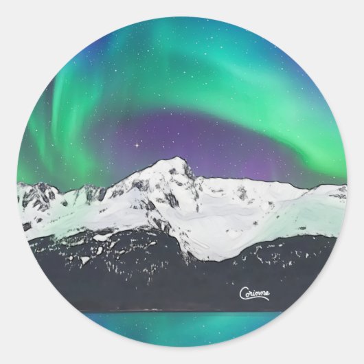 Aurora Borealis - Stickers Enveloppe (Devant)