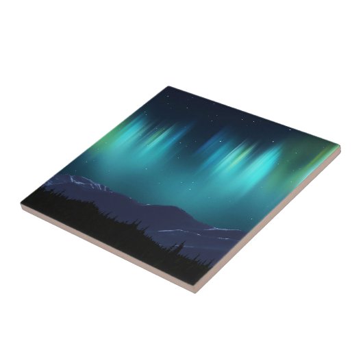 Aurora Borealis Tegeltje (Zijkant)