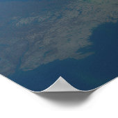 Aurora Borealis uit de ruimte Poster (Hoek)