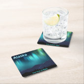 Aurora Borealis Vierkante Kartonnen Onderzetter (Insitu)