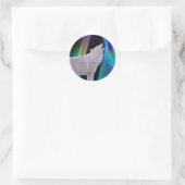 Aurora Borealis Wolf Song | Sticker arc-en-ciel (Sac)
