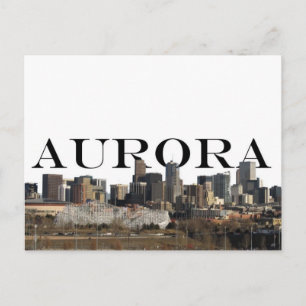 Aurora CO Skyline met Aurora in het Briefkaart Sky