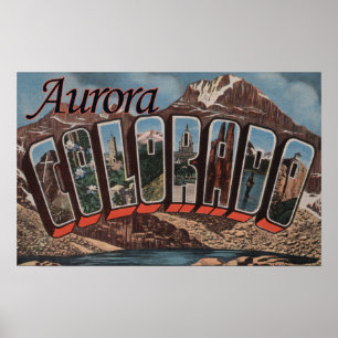 Aurora, Colorado - grote letterscènes Poster