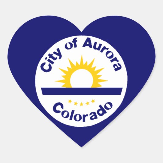 Aurora, Colorado Hart Sticker (Voorkant)