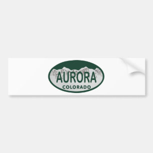 Aurora Colorado licentieovaal Bumpersticker