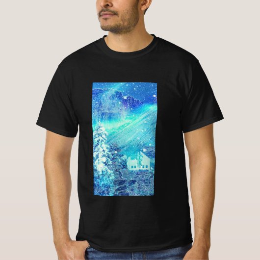 Aurora Dans Les Vallées Closeup T-Shirt (Devant)