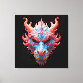 Aurora Dragon Mask Canvas Afdruk (Voorkant)
