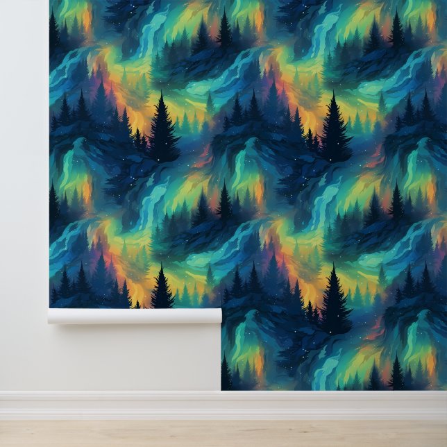 Aurora Forest Behang (Applicatie)