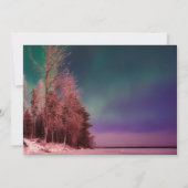 Aurora Forest Northern Lights Wedding Invitation Kaart (Achterkant)