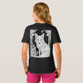 Aurora Fox Kinder Kleurstof T-shirt - Zwart & Wit  (Achterkant volledig)