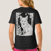 Aurora Fox Kinder Kleurstof T-shirt - Zwart & Wit  (Achterkant)