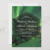 Aurora Glacier Noorderlicht bruiloft uitnodiging (Voorkant)