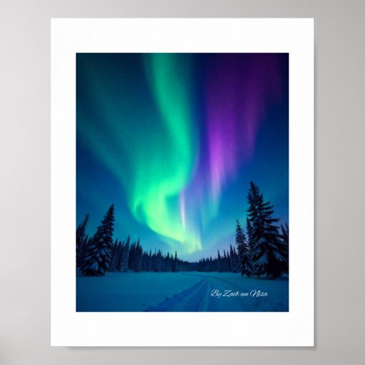 Aurora Glow – Affiche des Aurores Boréales (Devant)