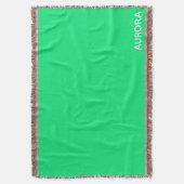 Aurora groene kleurnaam deken (Voorkant Verticaal)
