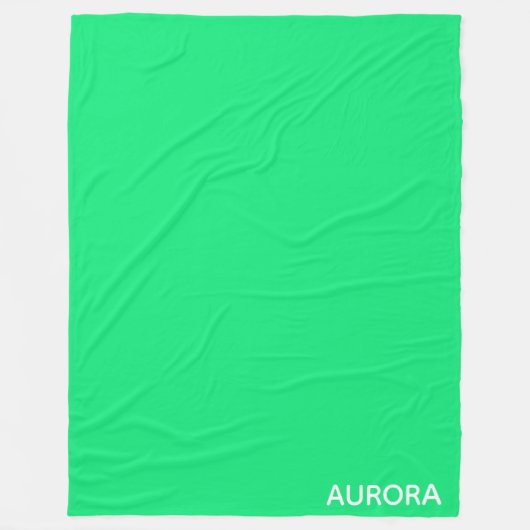 Aurora groene kleurnaam fleece deken (Voorkant)