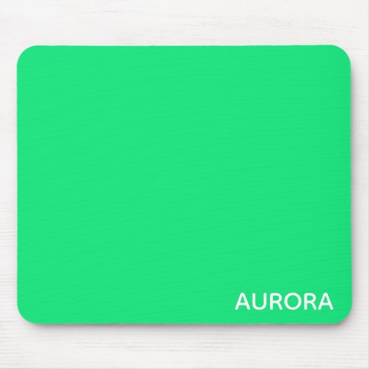 Aurora groene kleurnaam muismat (Voorkant)