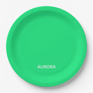 Aurora groene kleurnaam papieren bordje