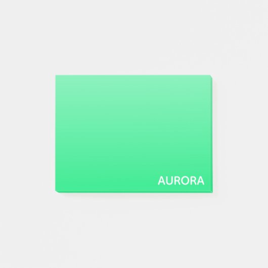 Aurora groene kleurnaam post-it® notes (Voorkant)