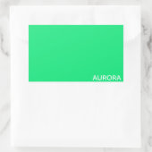 Aurora groene kleurnaam rechthoekige sticker (Tas)