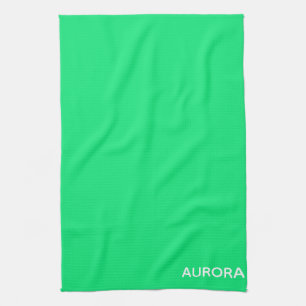 Aurora groene kleurnaam theedoek