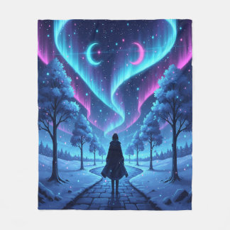 Aurora Hart Silhouet Boom Romantische Nachtelijke Fleece Deken