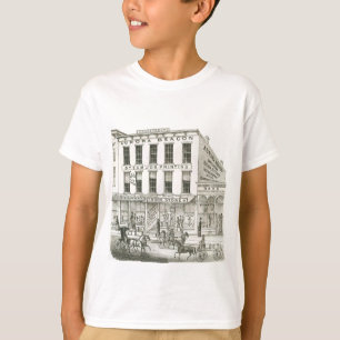 Aurora Illinois Aurora Beacon News 1871 Stone Lith T-shirt