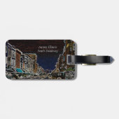 Aurora Illinois South Broadway Neon Art 1920 Bagagelabel (Achterkant horizontaal)