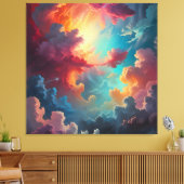 Aurora in de wolken canvas afdruk (Insitu (Woonkamer))