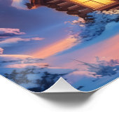 Aurora Letter C Poster | Northern Lights Art Print (Coin)