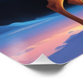 Aurora Letter D Poster | Northern Lights Art Print (Coin)