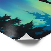 Aurora Letter E Poster | Northern Lights Art Print (Coin)