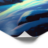 Aurora Letter O Poster | Northern Lights Art (Coin)