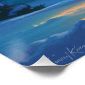 Aurora Letter U Poster | Northern Lights Art (Coin)