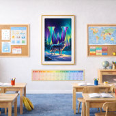 Aurora Letter W Poster | Kunst van het Noorderlich Perfect Poster