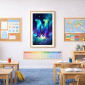 Aurora Lettre N Affiche | Art des Lumières Boréale