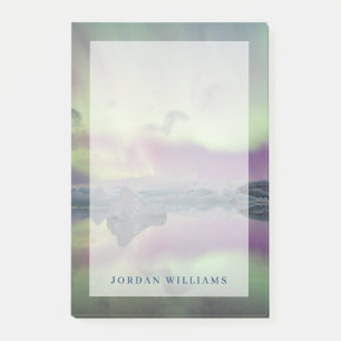 Aurora Lights Reflecteren Lagoon   IJsland Post-it® Notes