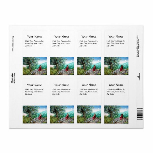 AURORA/MAGIC TREE, groen, blauw, Etiket (Full Sheet)