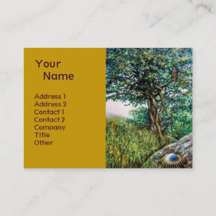 AURORA/MAGIC TREE, groen, blauw, geel Visitekaartje