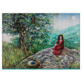 AURORA/MAGIC TREE, groen, blauw, Snijplank (Voorkant)