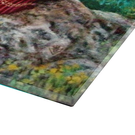 AURORA/MAGIC TREE, groen, blauw, Snijplank (Hoek)