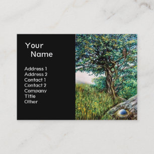 AURORA/MAGIC TREE, groen, blauw, zwart Visitekaartje