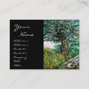 AURORA / MAGISCHE BOOM, groen, blauw, zwart Visitekaartje