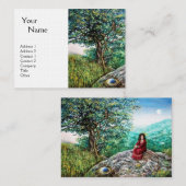 AURORA metallisch linnen Visitekaartje (Voorkant / Achterkant)