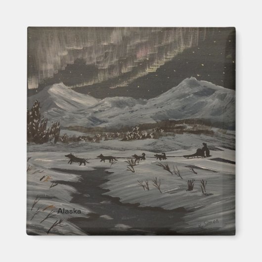 Aurora Mushing Magnet Magneet (Voorkant)