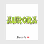 Aurora Name Kiwi Design Aufkleber Sticker (Vel)