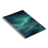 Aurora Ocean Glow Green Night Sky Carnet (Côté Droit)