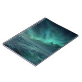 Aurora Ocean Glow Green Night Sky Carnet (Côté gauche)