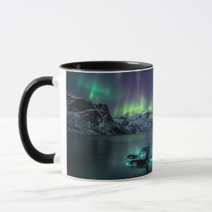 Aurora Orcas Nuit Arctique Mug Noir Tout Enveloppé