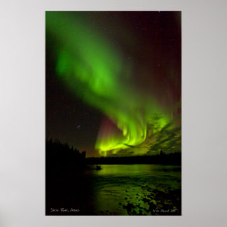 Aurora over de Salcha Poster